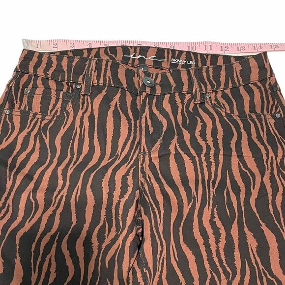 INC Tiger Print Skinny Leg Jeans‎ Brown Size 4 - Picture 8 of 12